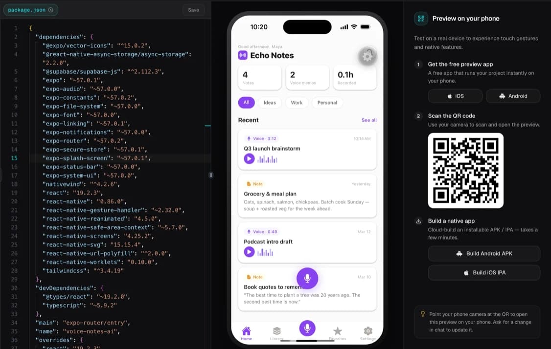 End to end code